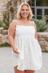 Lynne Mini Dress - White Broderie