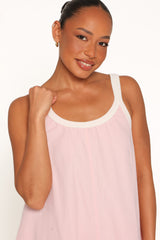 Madrid Mini Dress - Pink/Cream