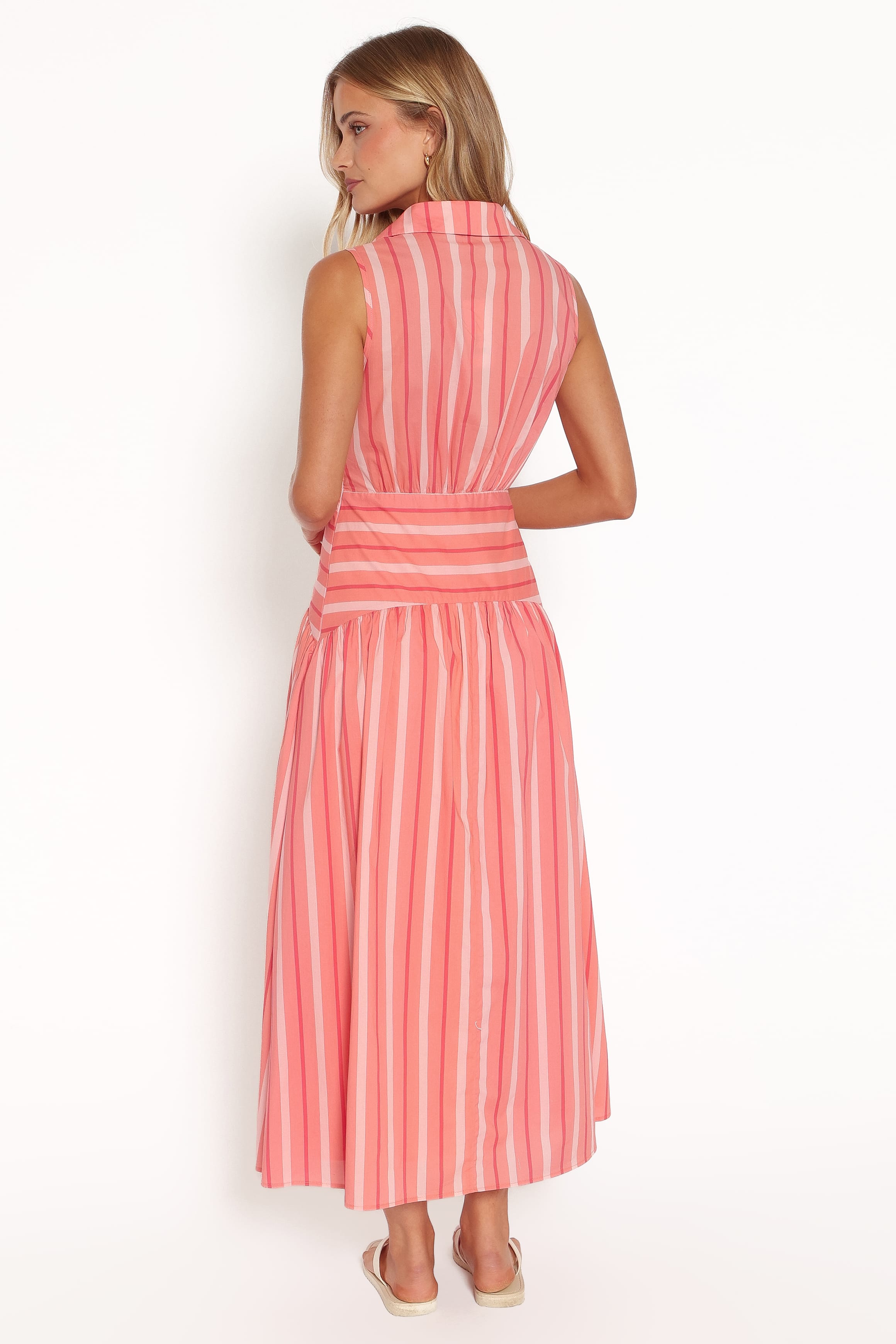 Myranda Midi Dress - Pink Stripe