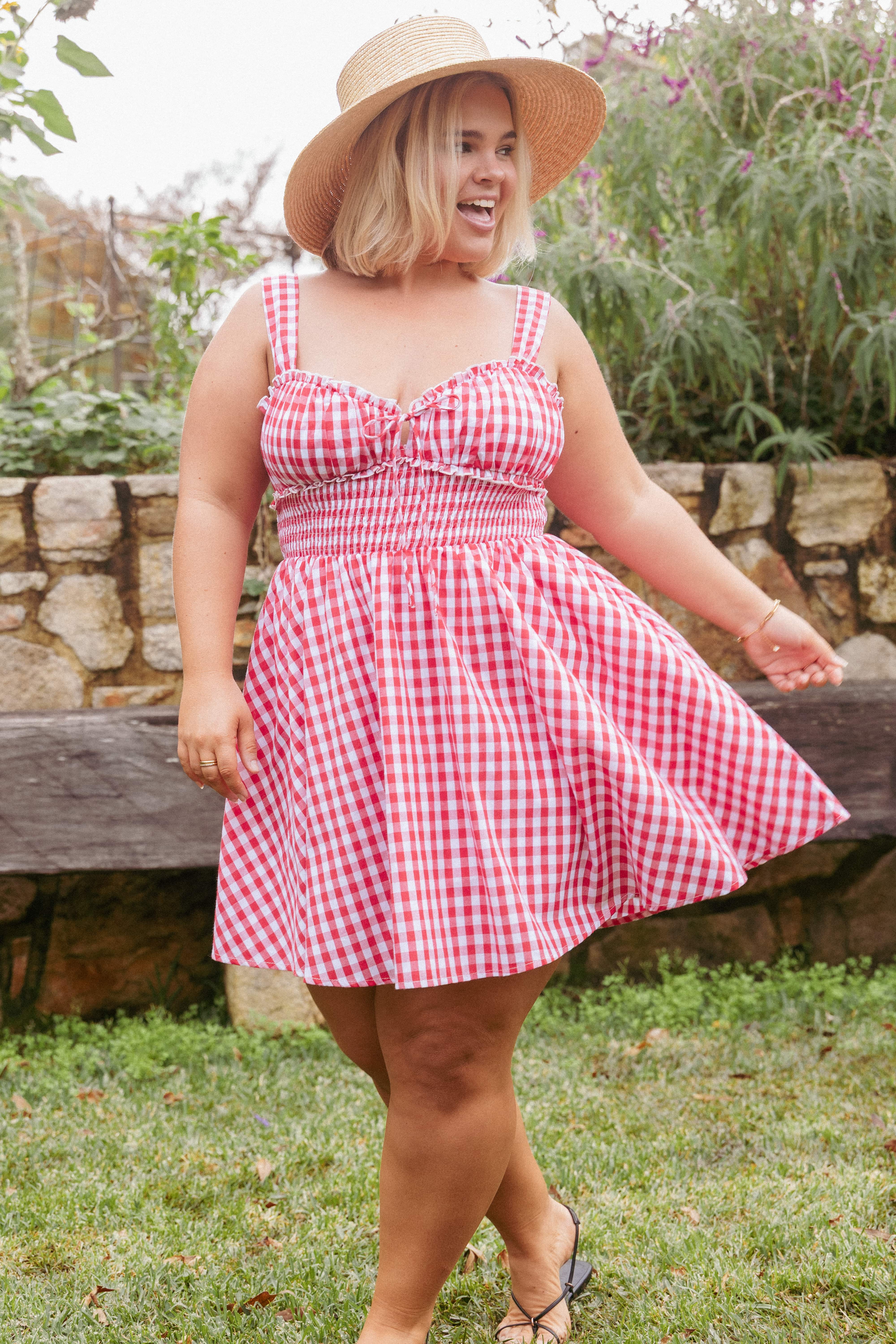 Naima Mini Dress - Red Gingham