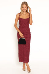Rosana Maxi Dress - Cherry