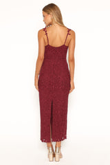 Rosana Maxi Dress - Cherry