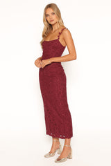 Rosana Maxi Dress - Cherry