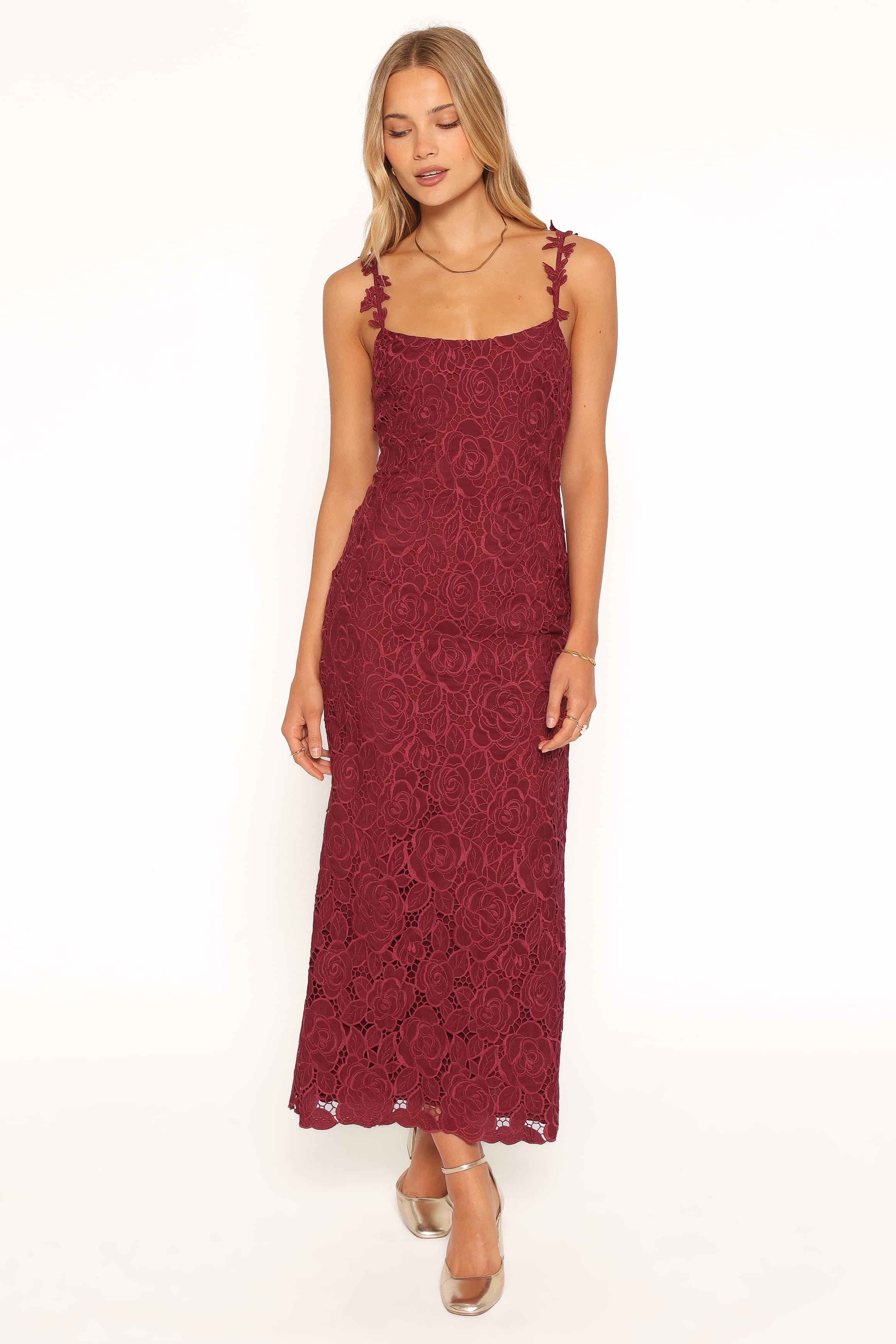 Rosana Maxi Dress - Cherry