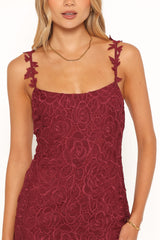 Rosana Maxi Dress - Cherry