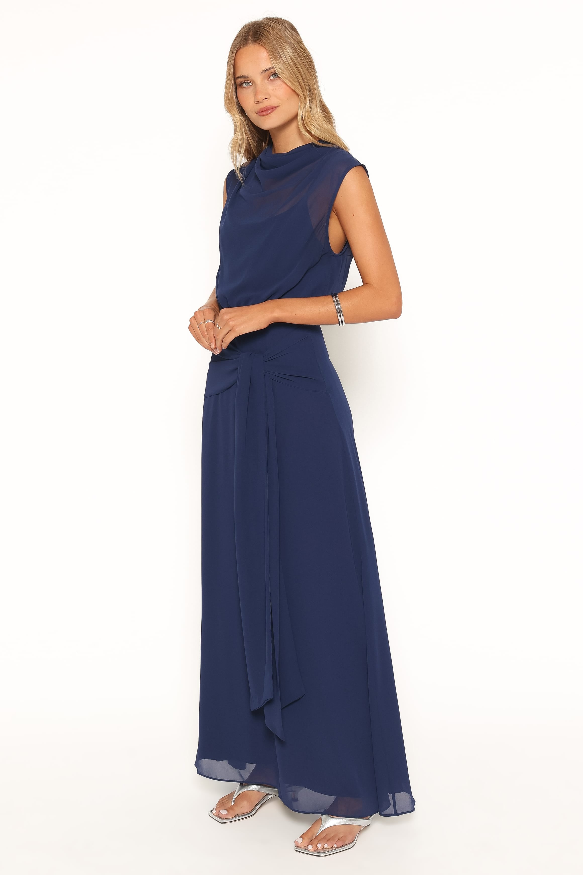 Sakura Midi Dress - Navy