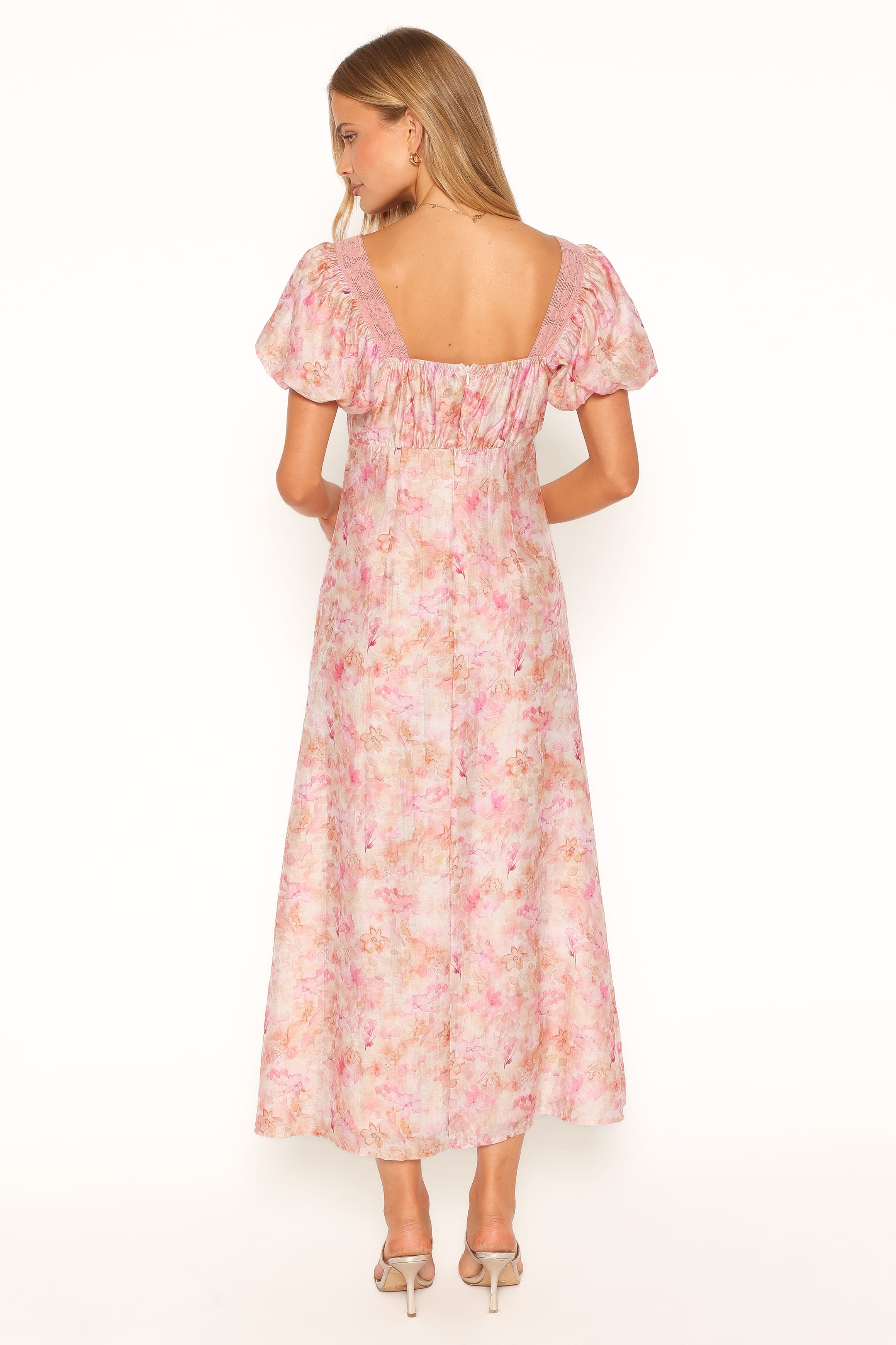 Therese Midi Dress - Pink Floral