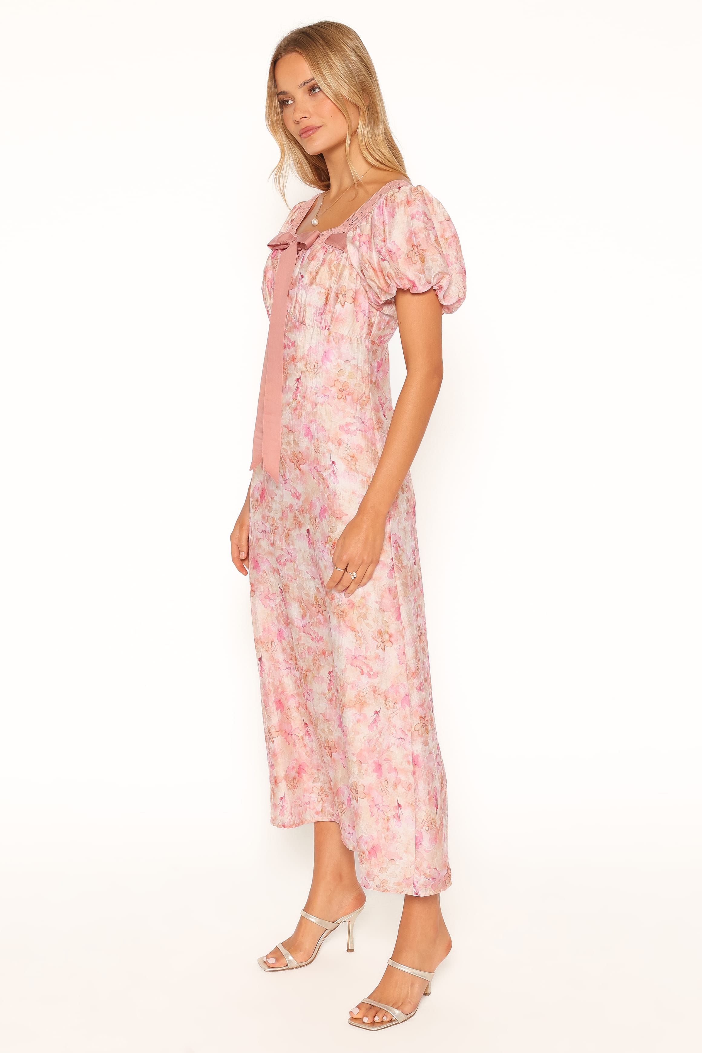 Therese Midi Dress - Pink Floral