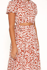 Toria Maxi Dress - Red Floral