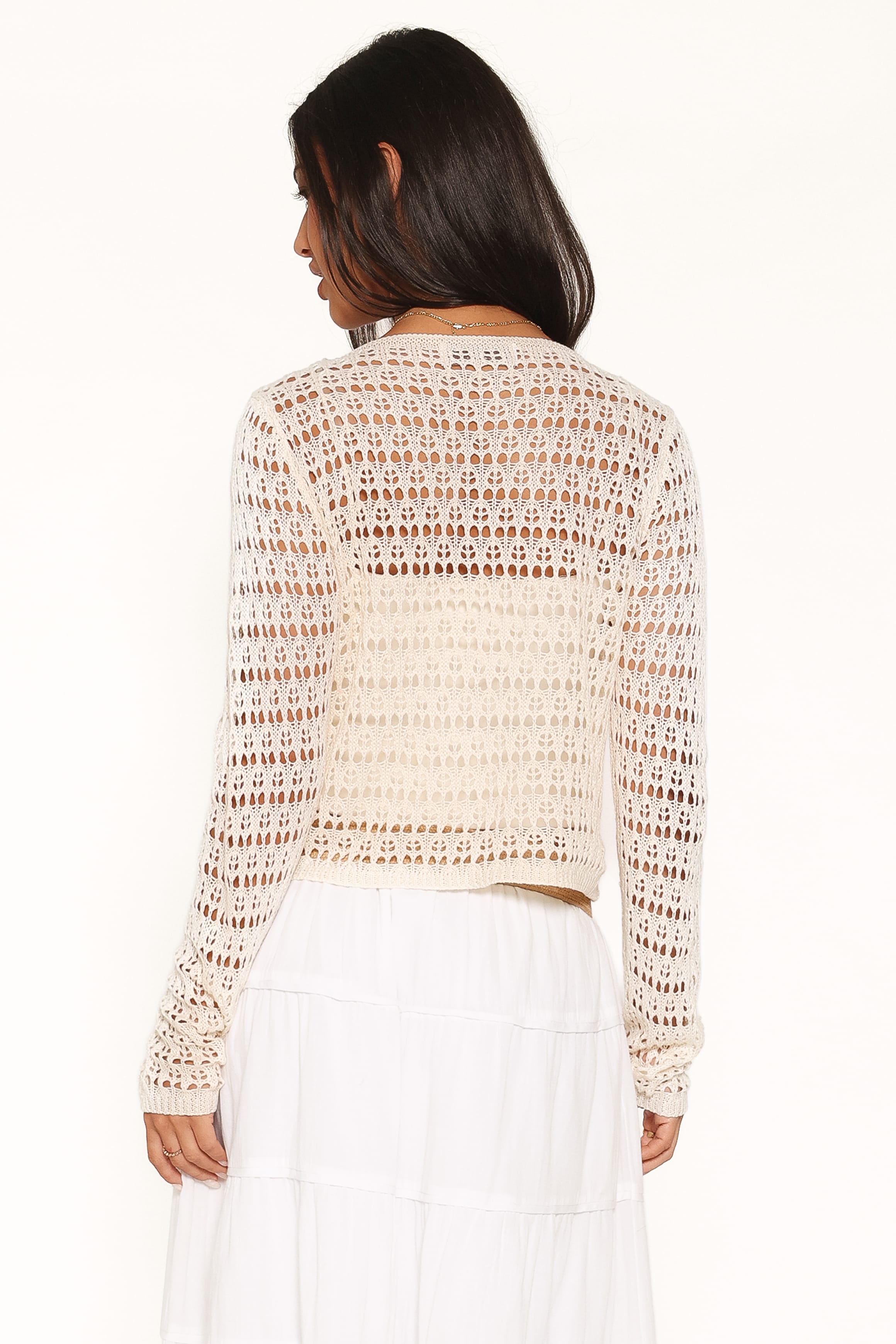 Lorelle Pointelle Cardigan - Butter Yellow