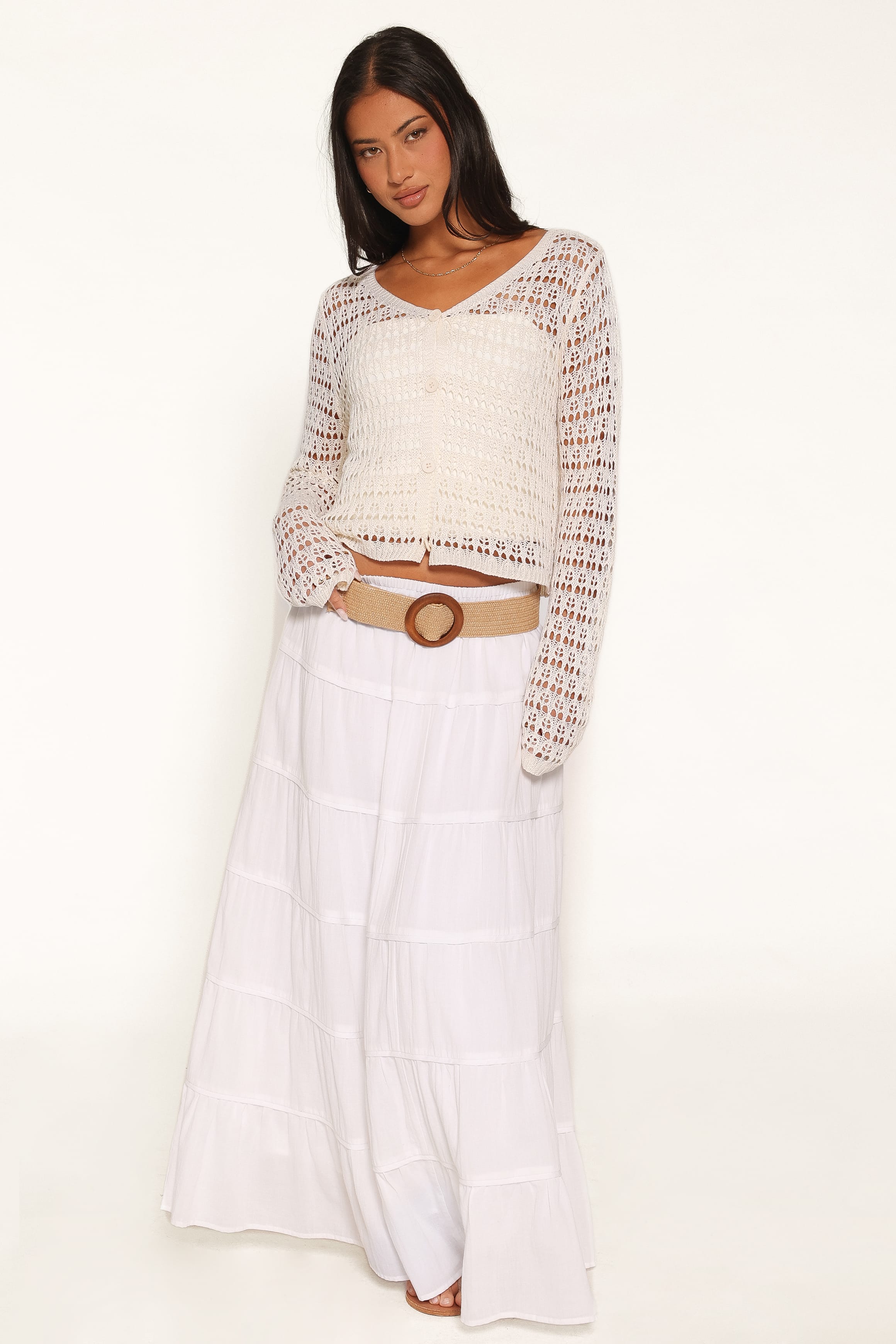 Lorelle Pointelle Cardigan - Butter Yellow