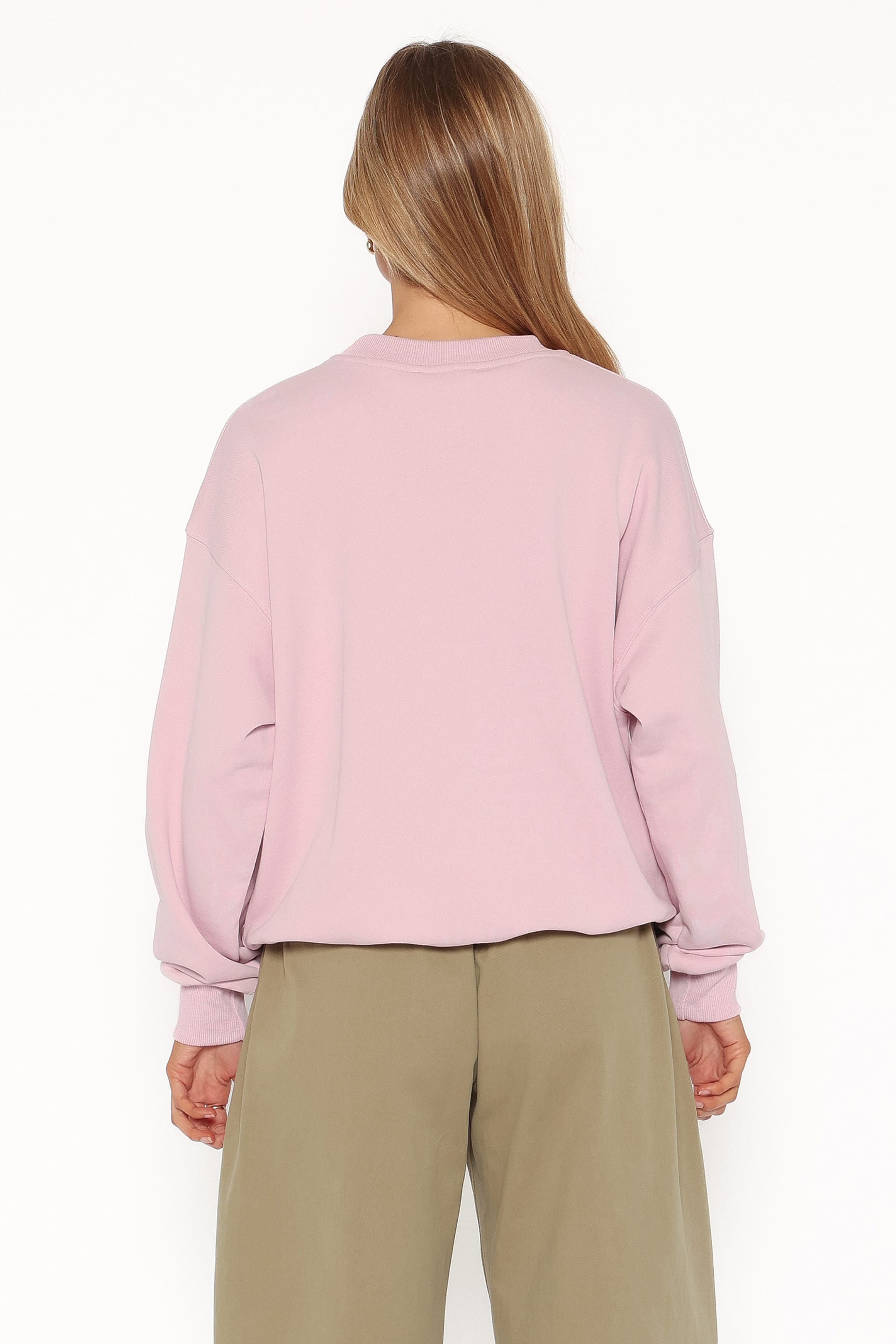 Cayley Patchwork Sweatshirt - Pink Cherry