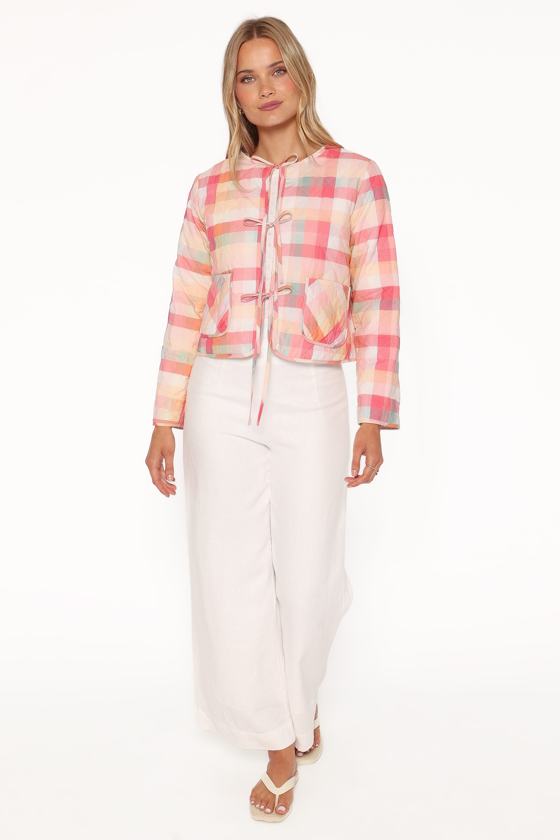 Percy Reversible Quilted Jacket - Blue Garden Stripe