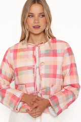 Percy Reversible Quilted Jacket - Blue Garden Stripe