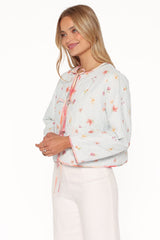 Percy Reversible Quilted Jacket - Blue Garden Stripe
