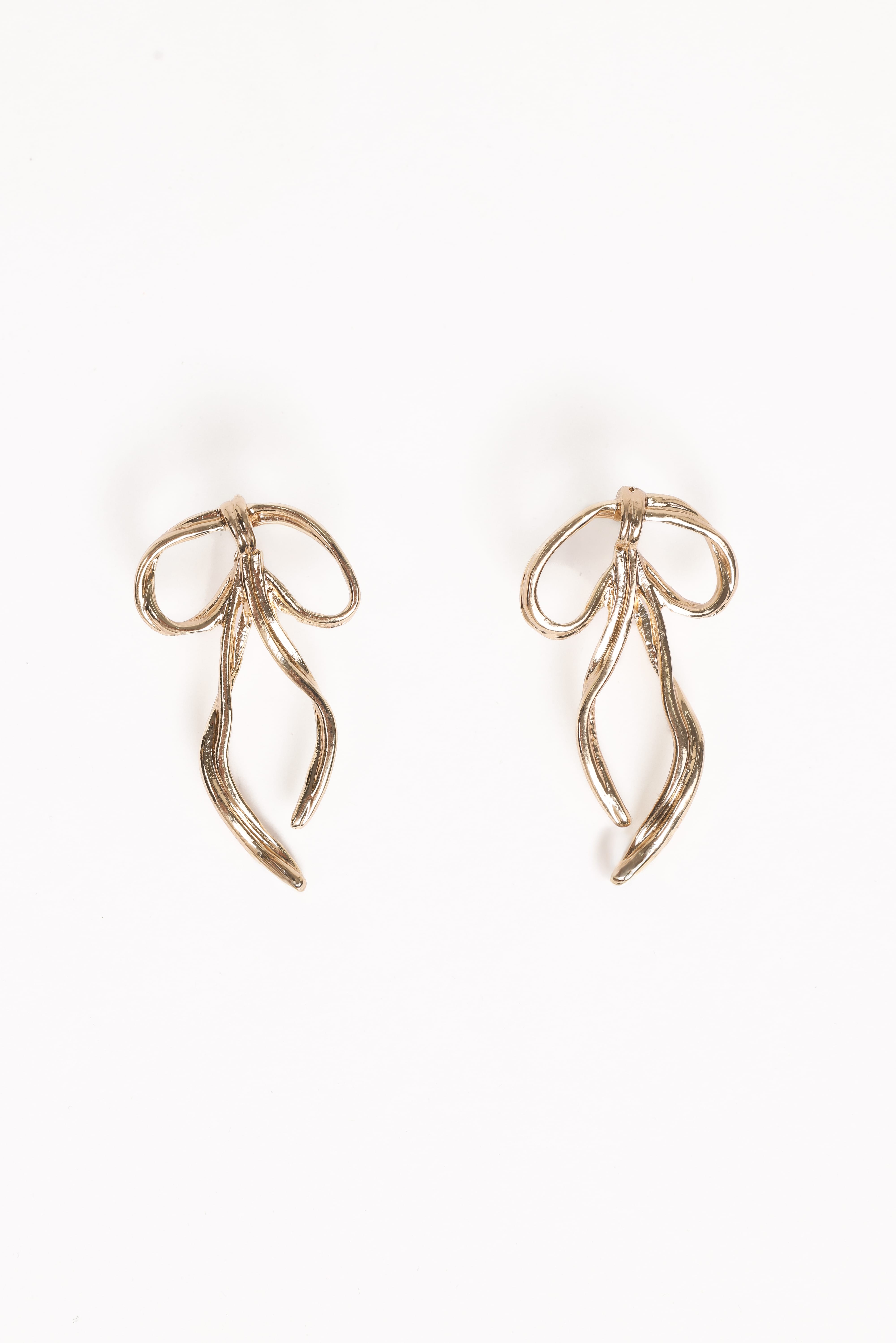 Avery Bow Earrings - Gold