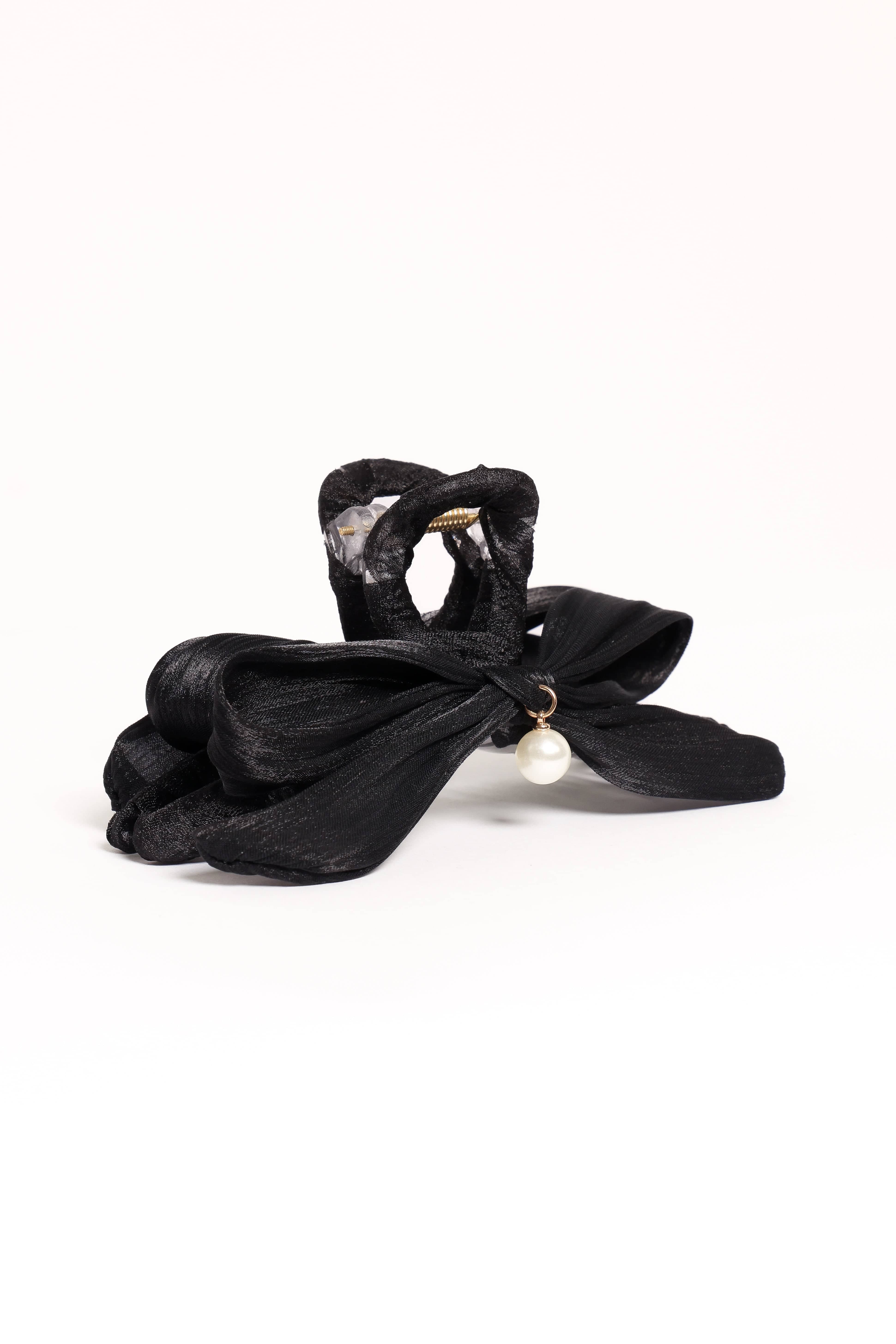 Ezra Bow Hair Clip - Black