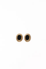 Francine Earrings - Black/Gold