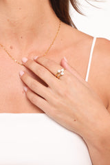 Kelsey Pearl Ring - Gold