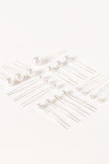 Laina Hair Pins - Pearl