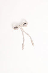 Marcella Hair Bow Clip - Pearl