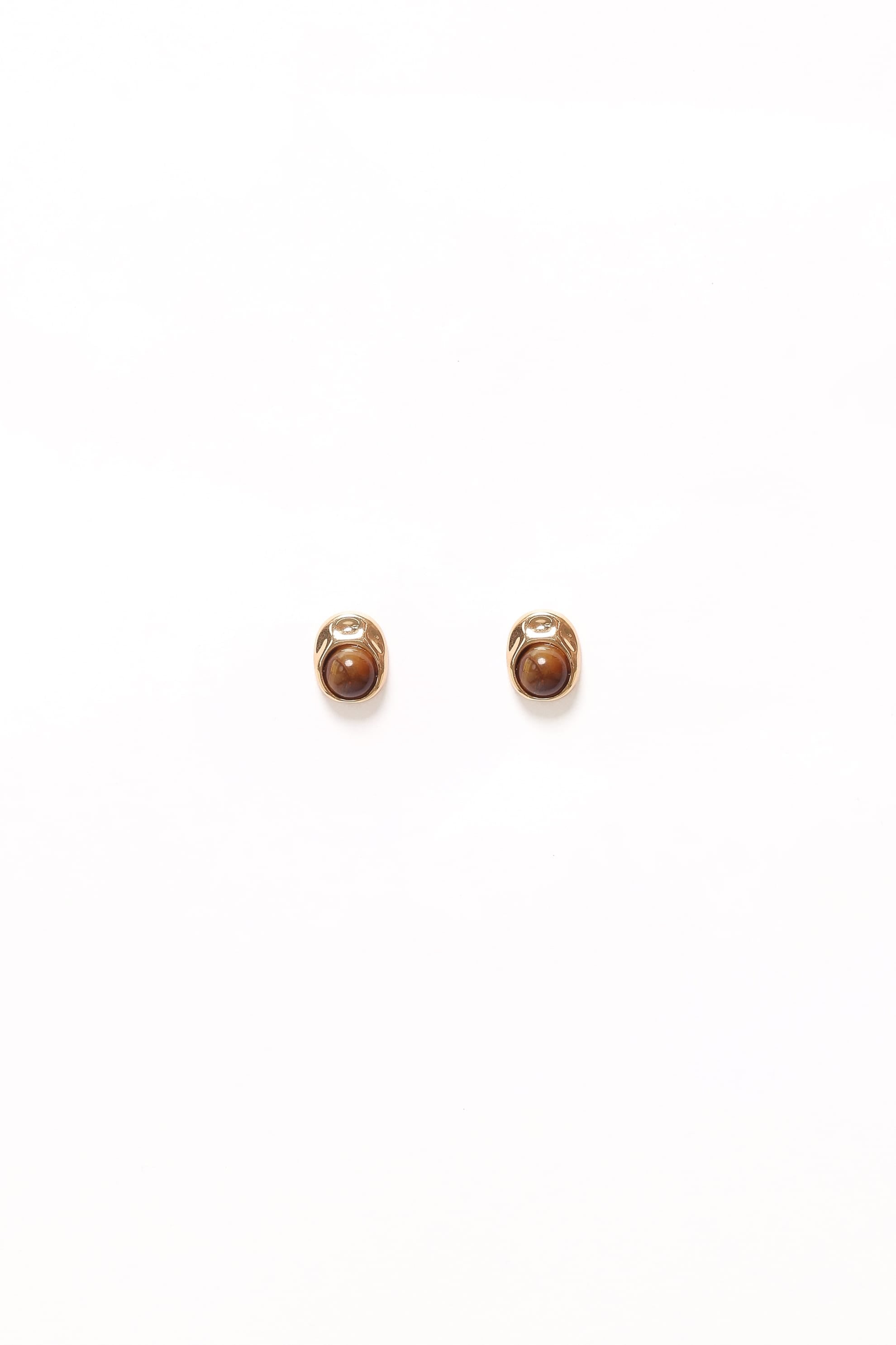Nova Earrings - Brown/Gold