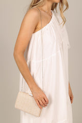 Peyton Straw Clutch - Cream