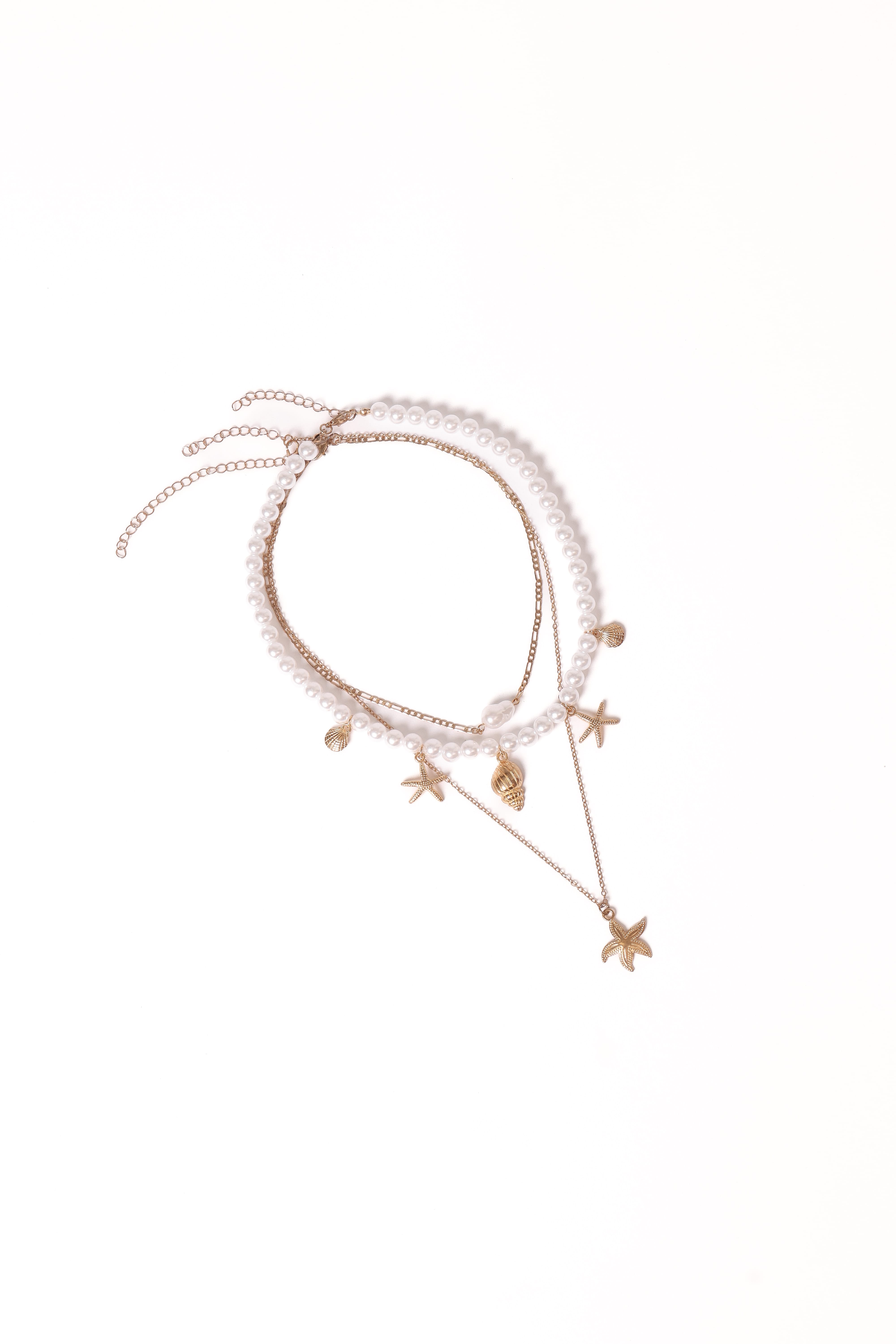 Riviera Necklace - Gold/Pearl