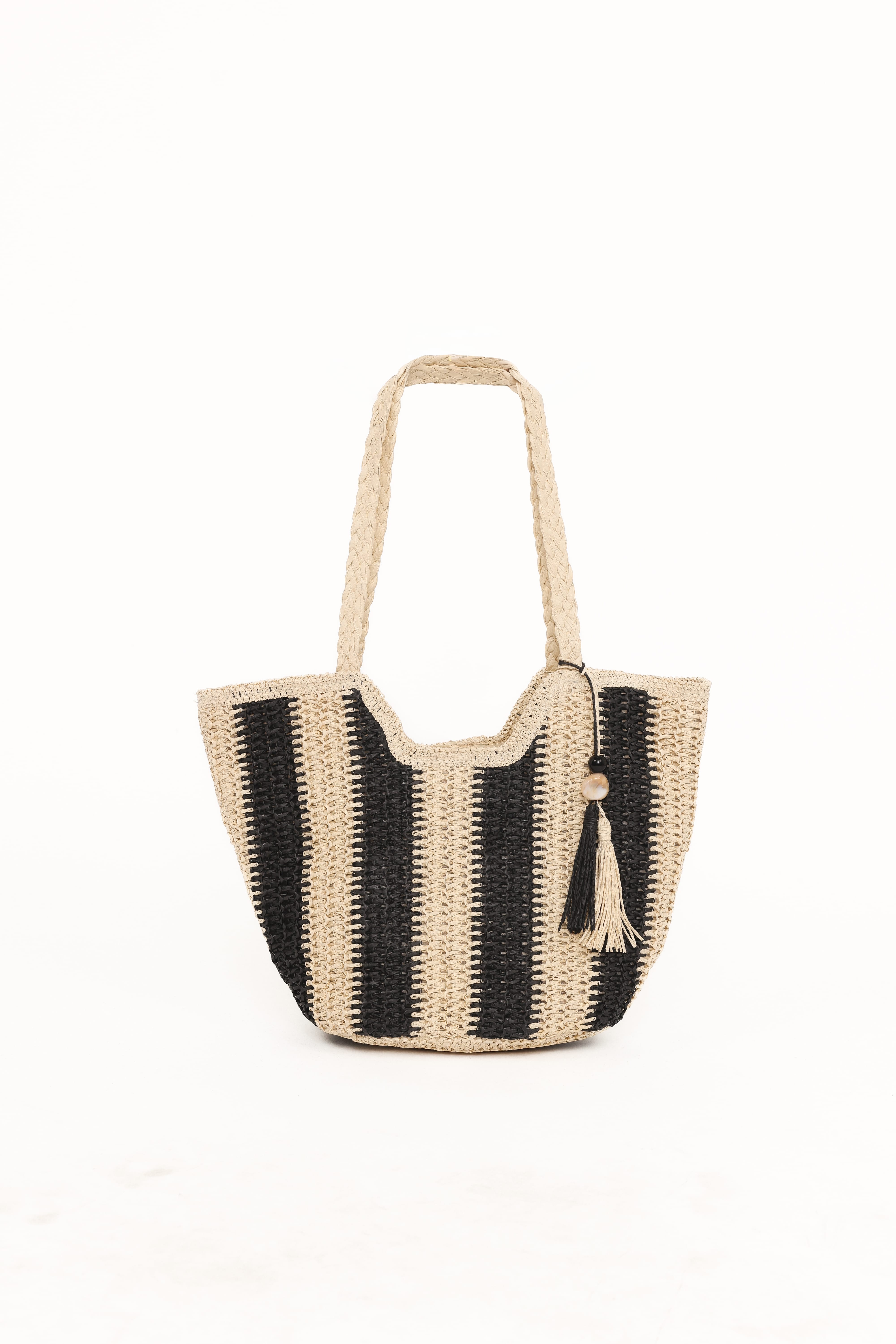 Sherrie Tote Bag - Beige/Black