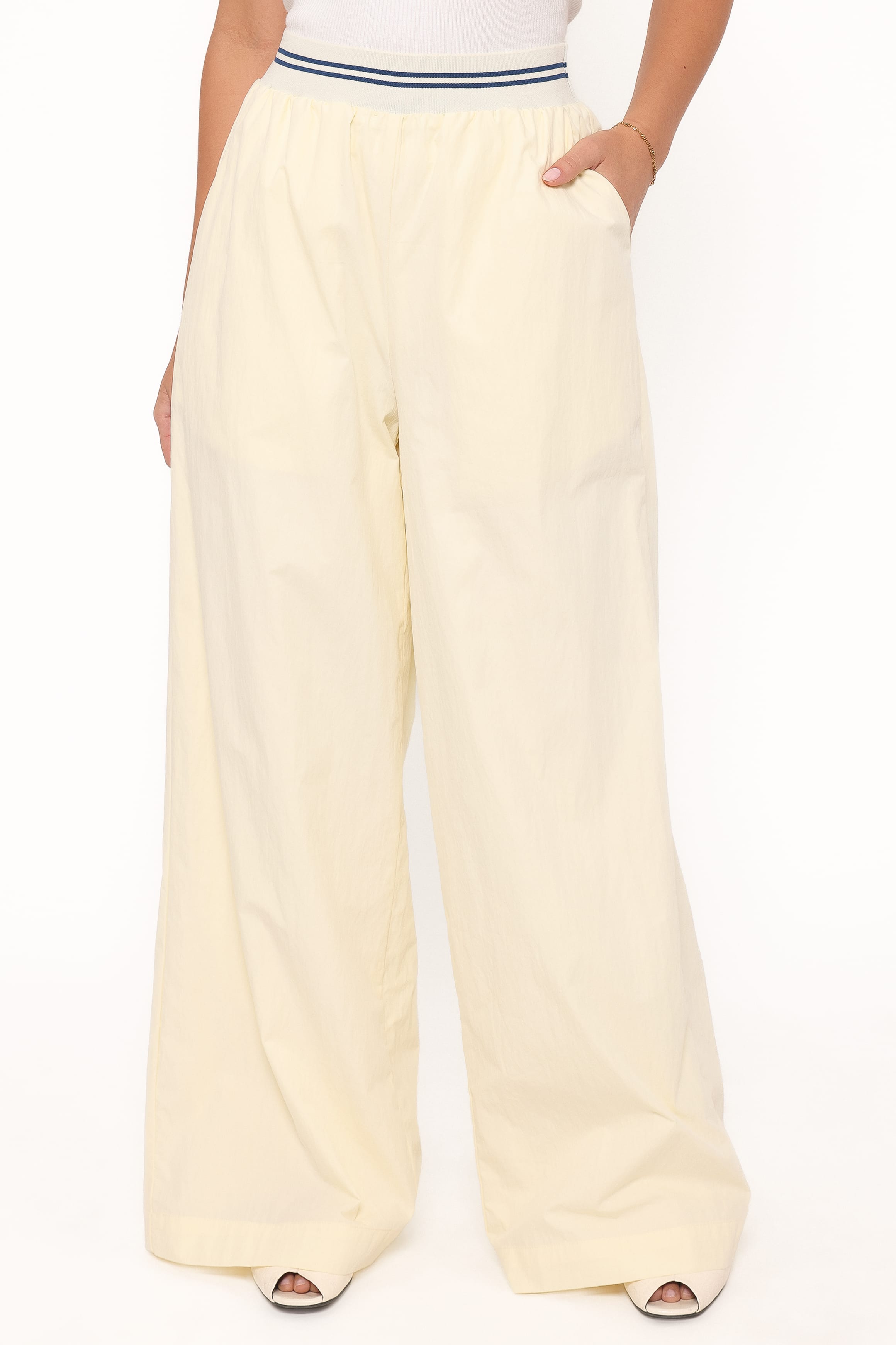 Adam Wide Leg Pant - Pale Yellow