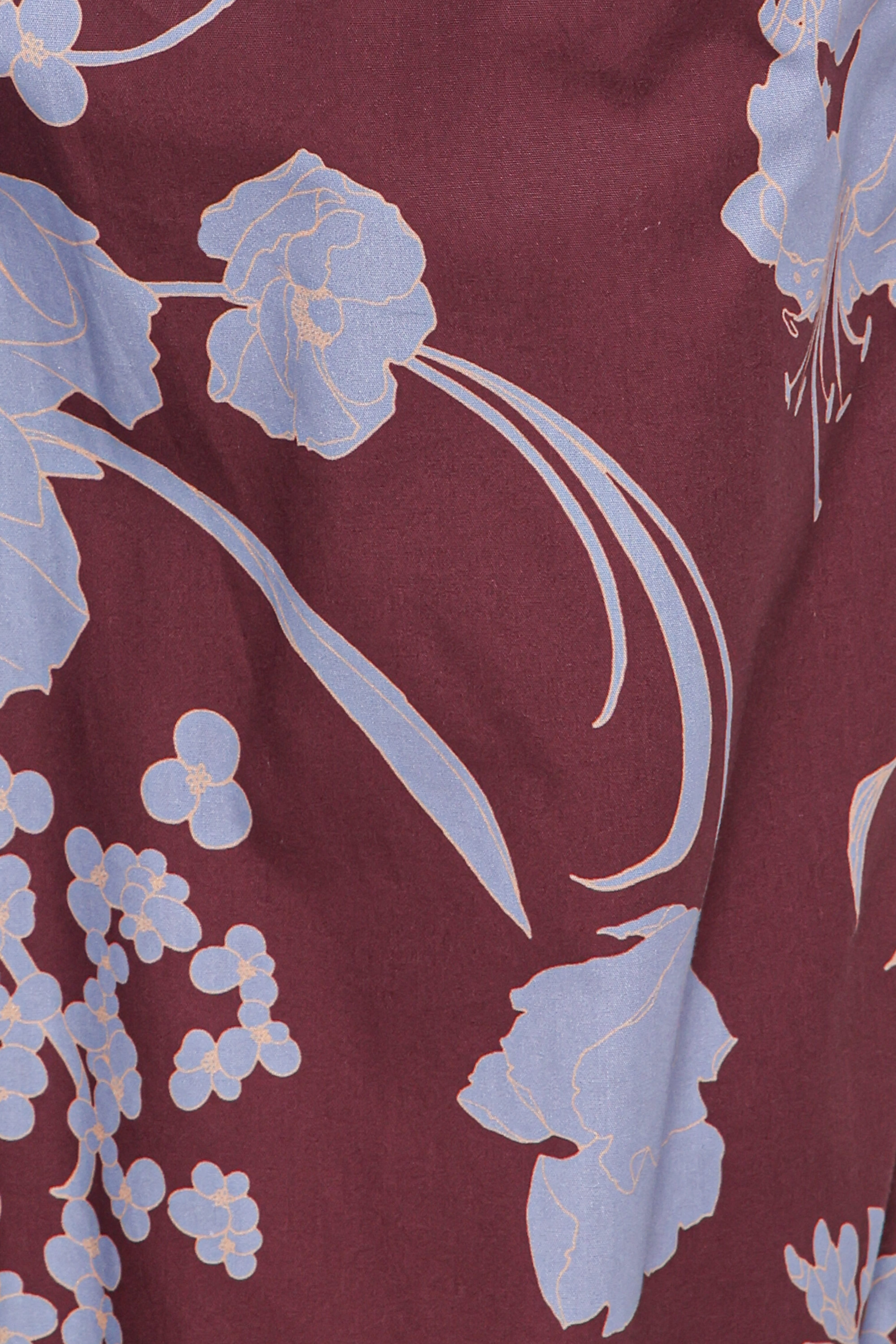 Aine Wide Leg Tailored Pant - Burgundy Floral