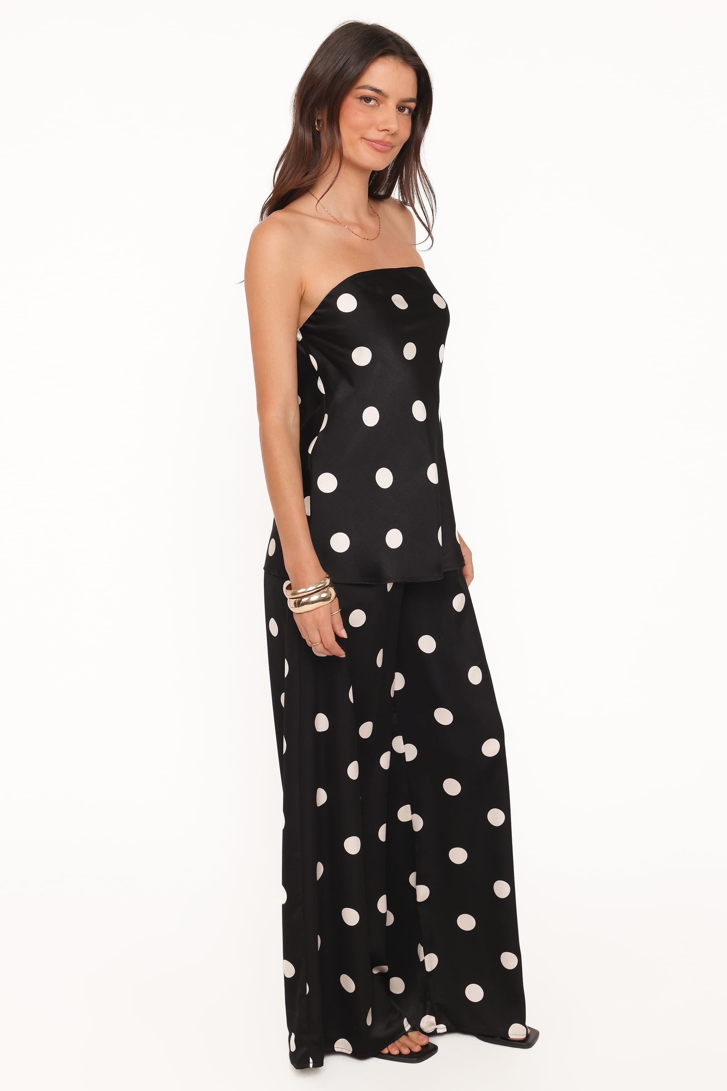 Belinda Drawstring Pant - Black/Cream