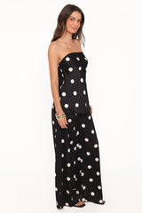 Belinda Drawstring Pant - Black/Cream