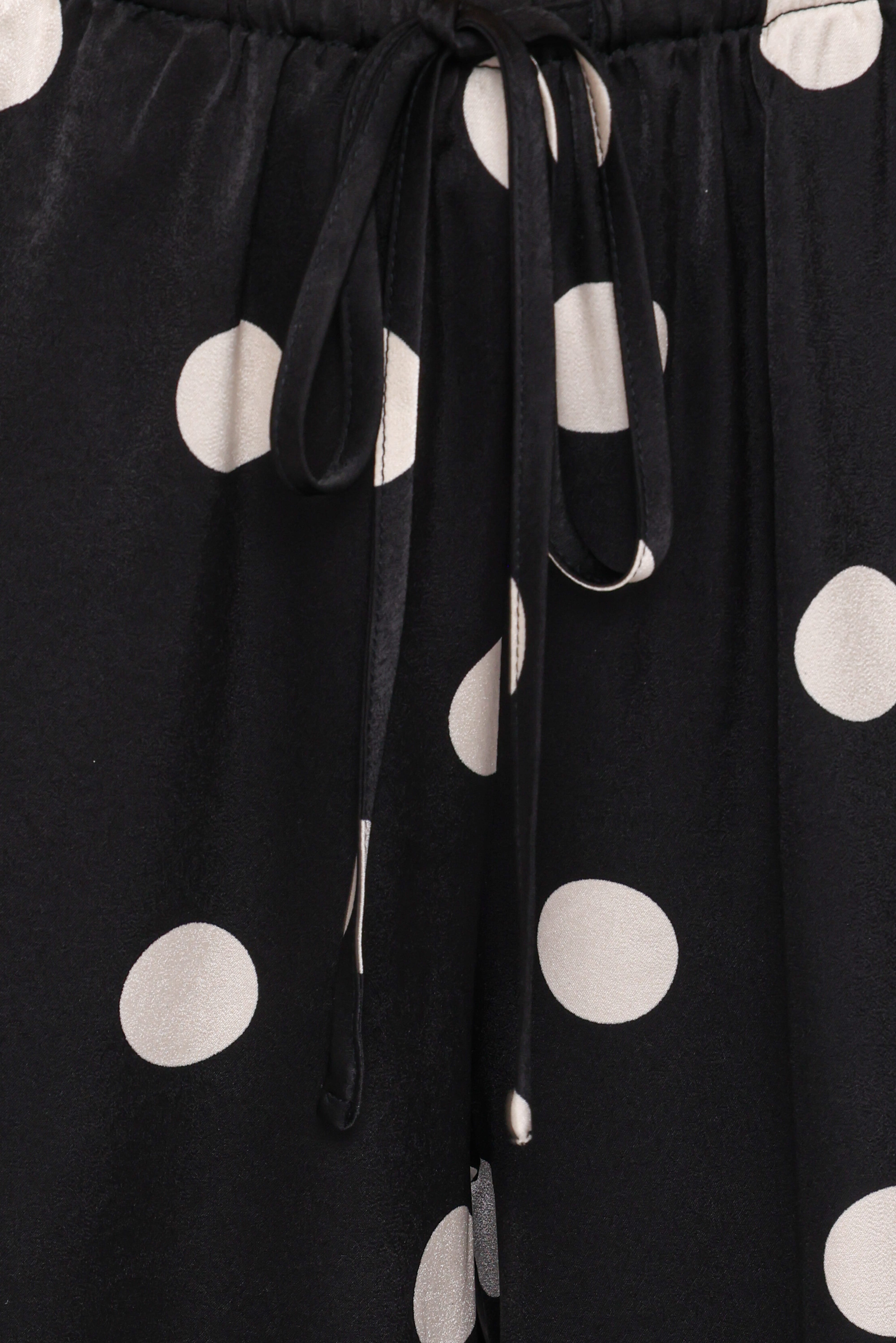 Belinda Drawstring Pant - Black/Cream