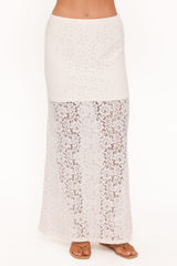 Cassie Lace Maxi Skirt - Cream