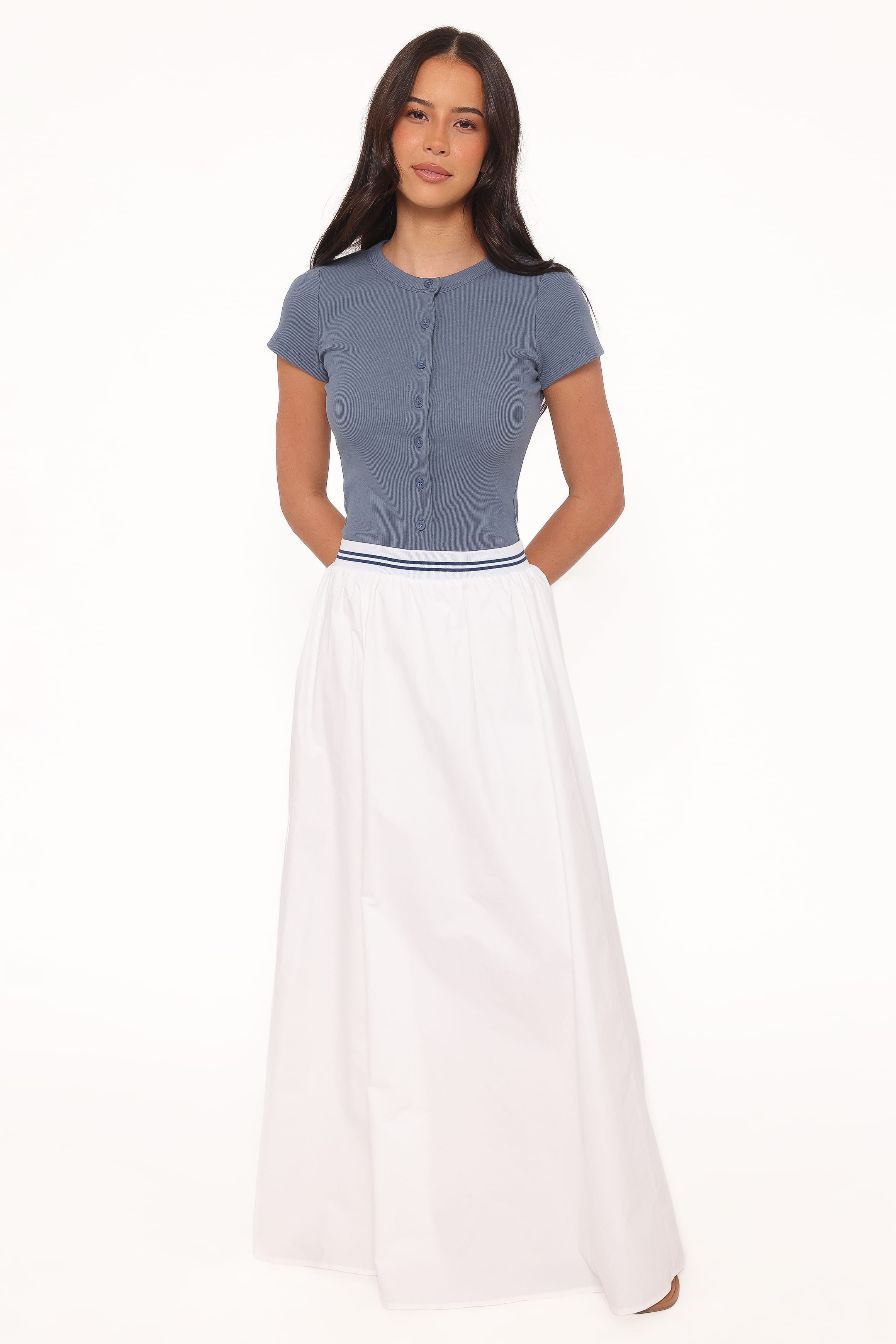 Christine Maxi Skirt - White