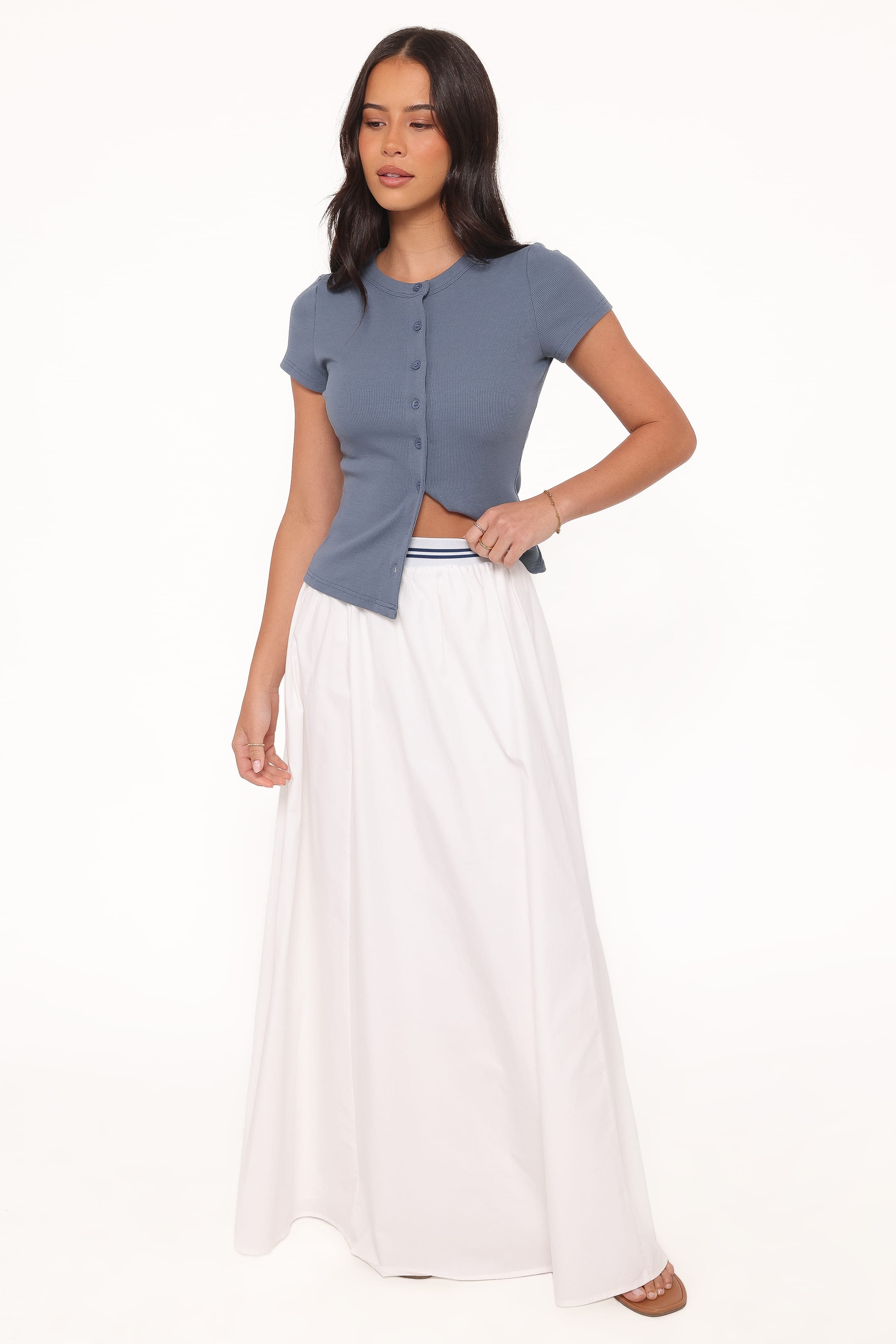 Christine Maxi Skirt - White