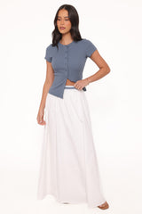 Christine Maxi Skirt - White