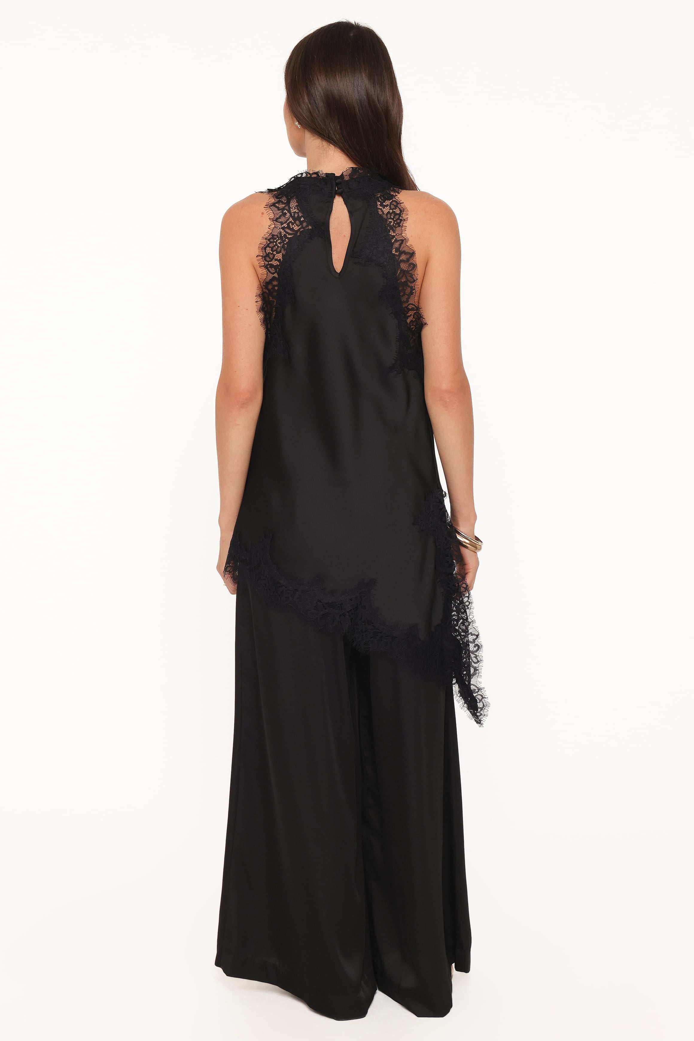 Clara Wide Leg Tailored Pant - Black