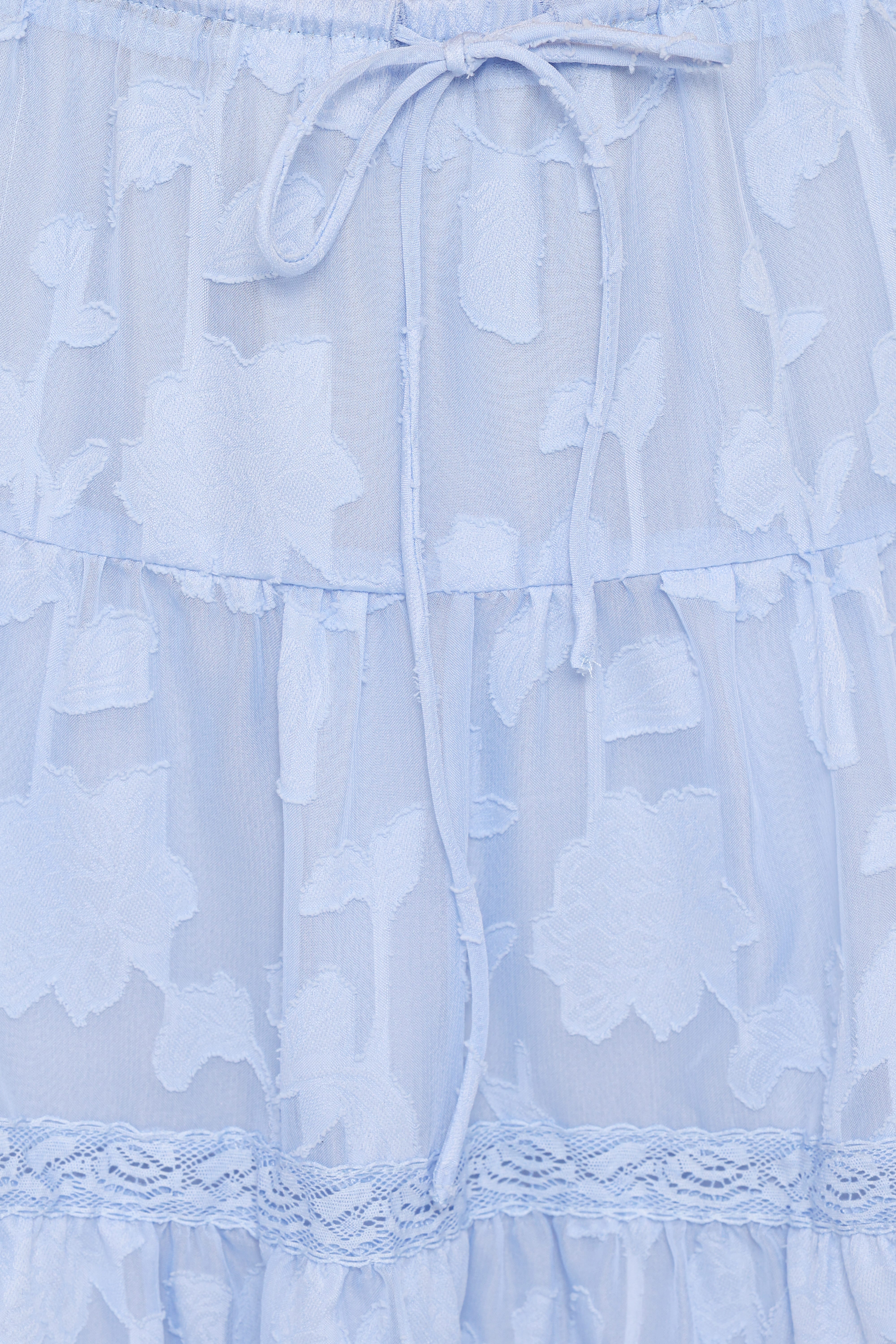 Clodagh Textured Tiered Mini Skirt - Powder Blue
