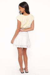 Cygnus Pleated Mini Skirt - White