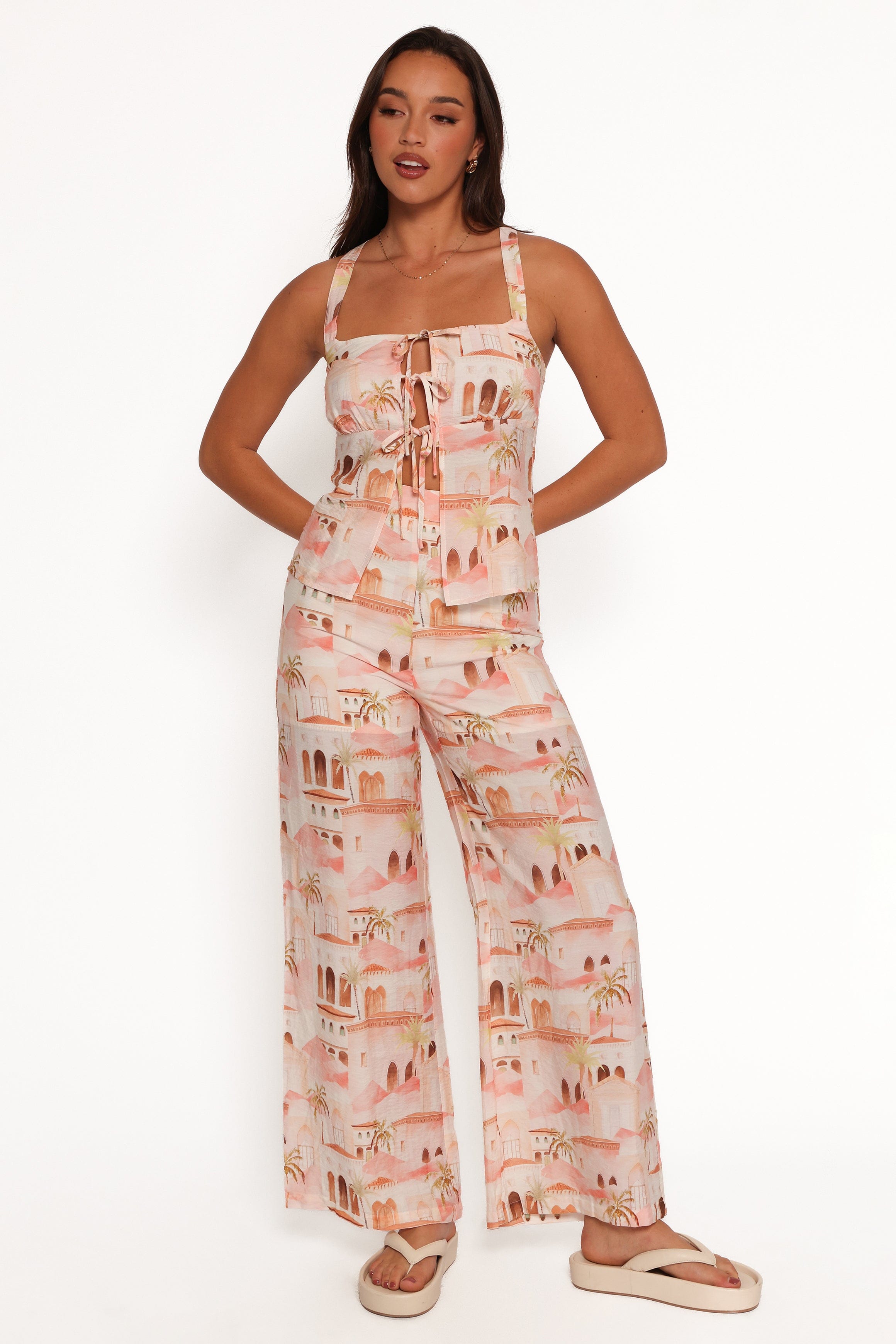 Devina Pants - Tan Print