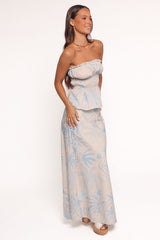 Elena Maxi Skirt - Blue Soleil