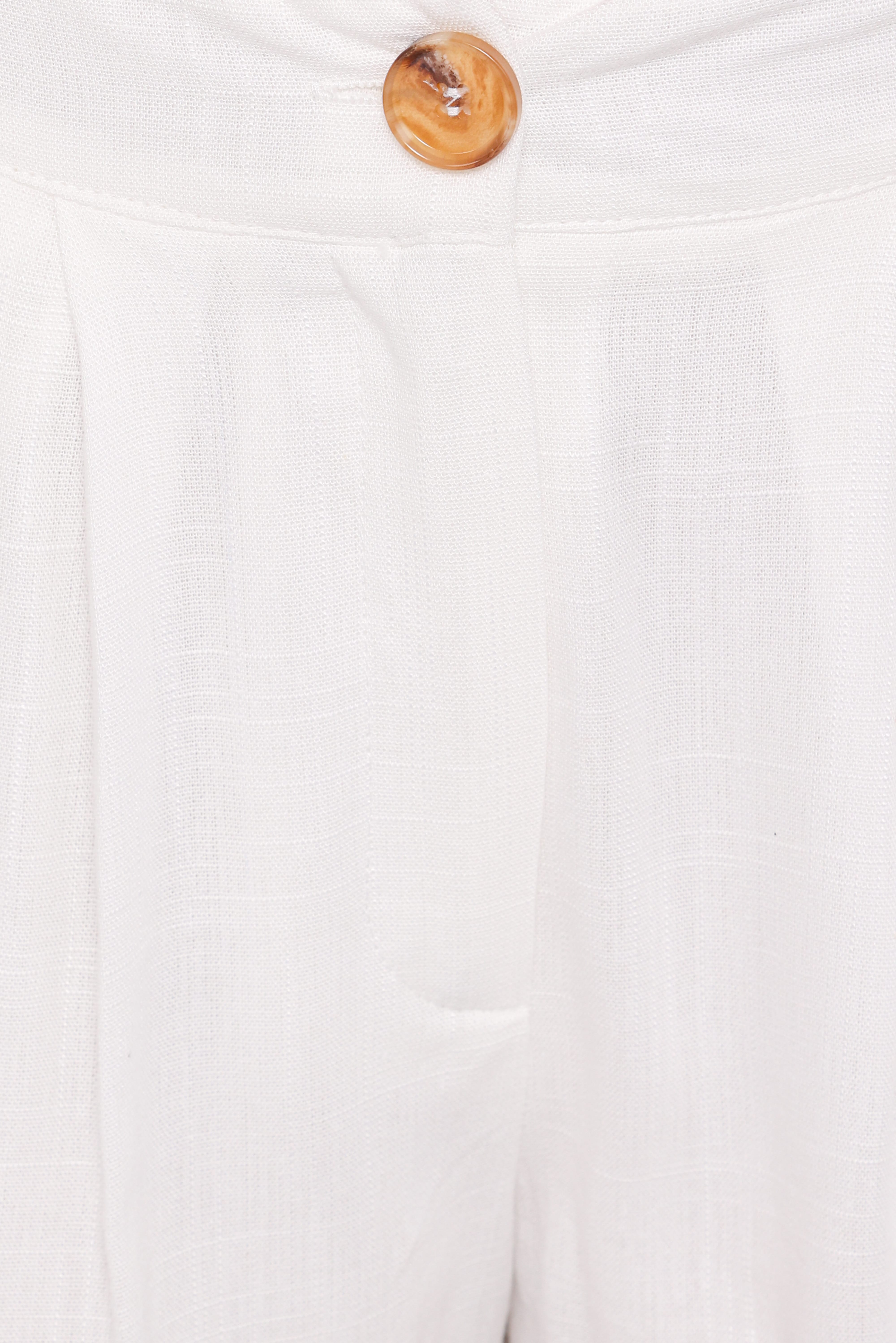 Elinor Cuffed Linen Short - Cream