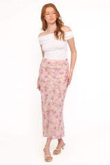 Giarda Maxi Skirt - Pink Floral