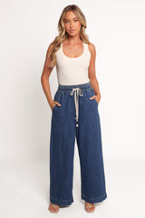 Jenni Wide Leg Pant - Denim