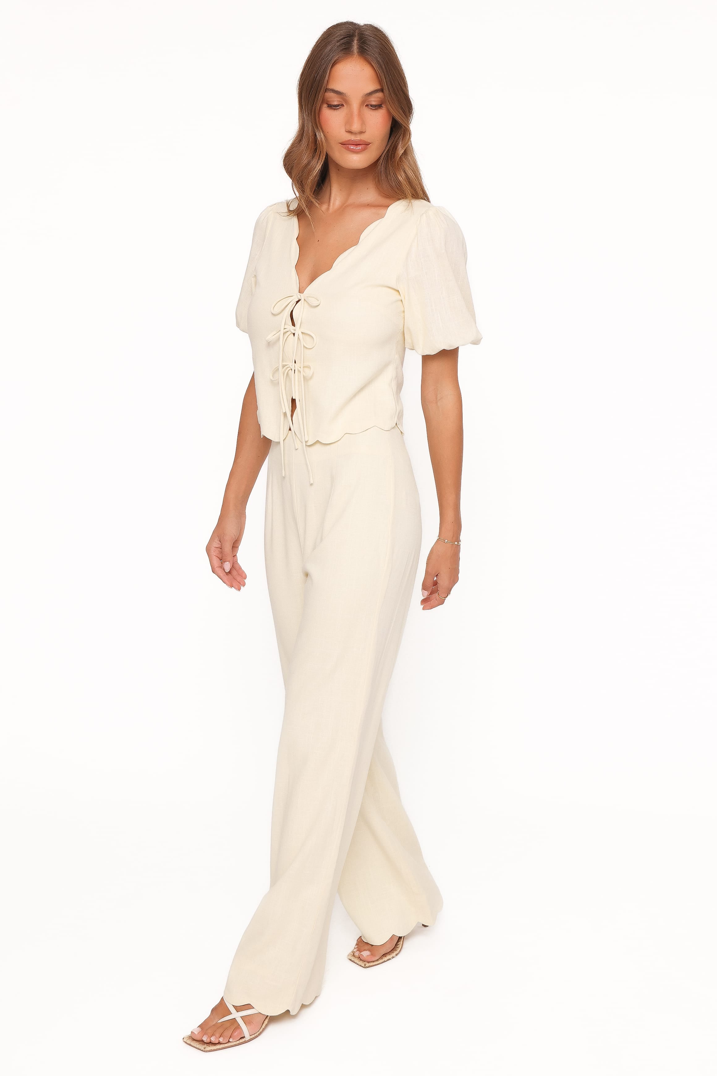 Jensen Scallop Hem Pant - Butter Yellow