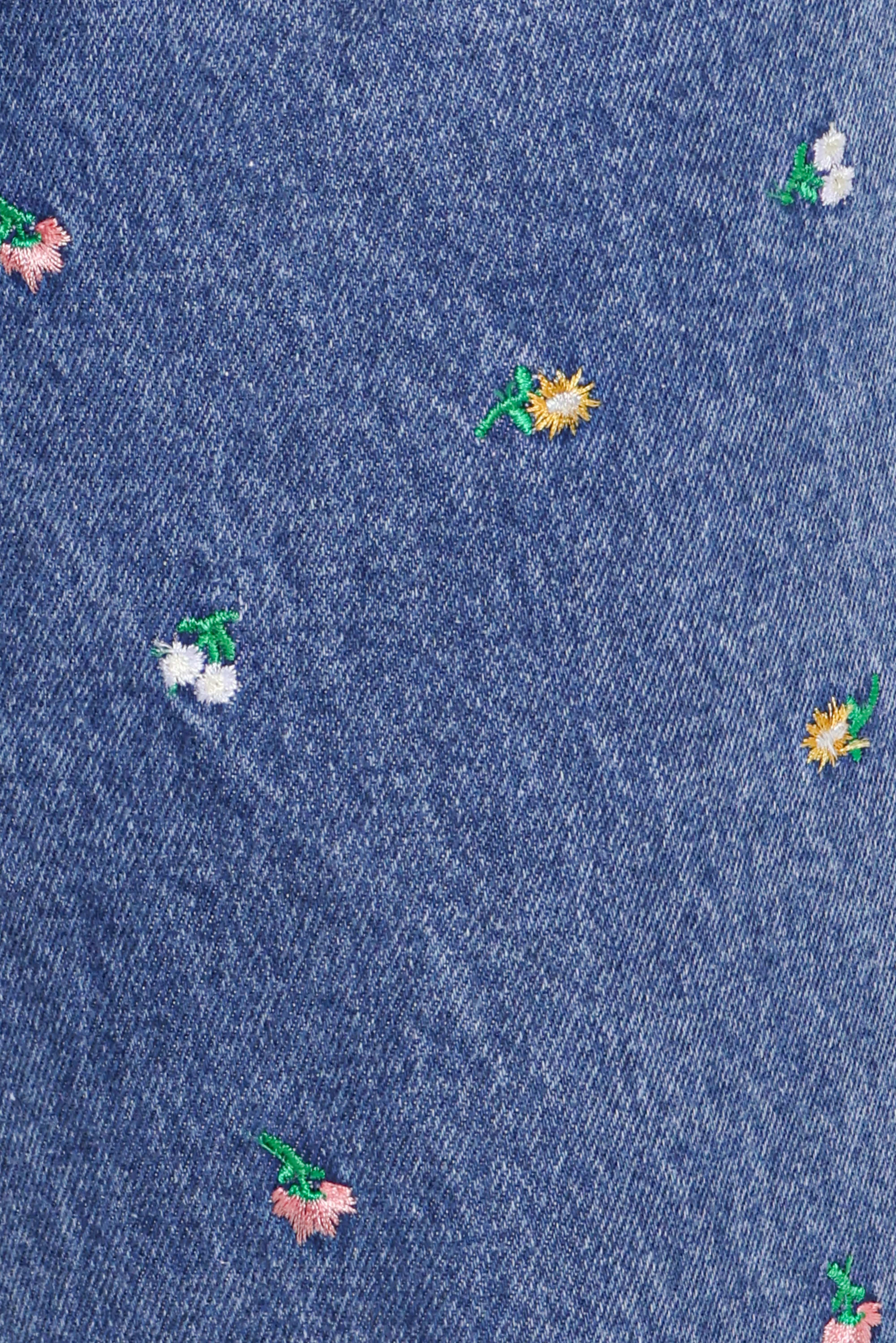Kendall Straight Leg Jeans - Embroidery Medium Wash
