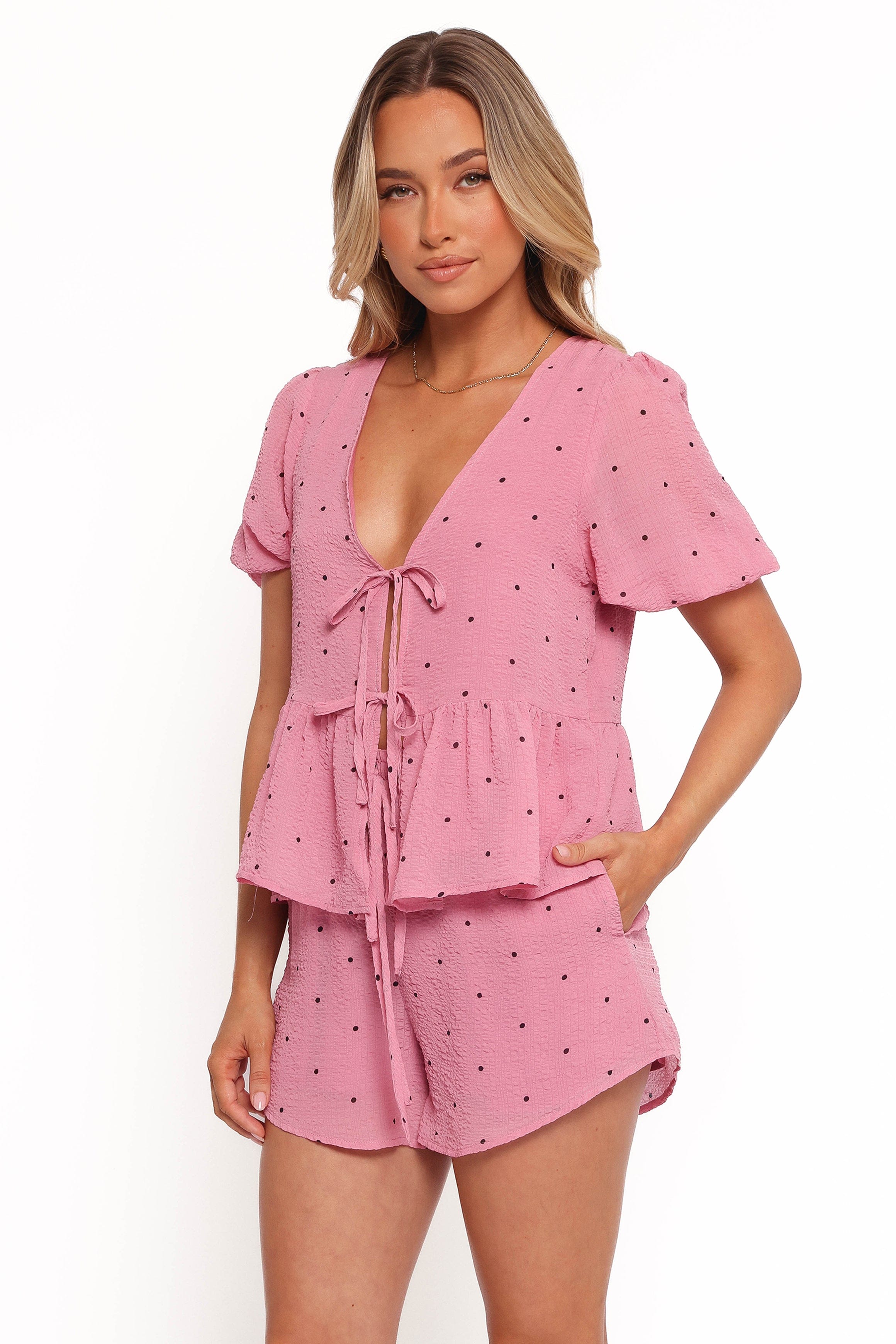 Nala Shorts - Pink Polka Dot