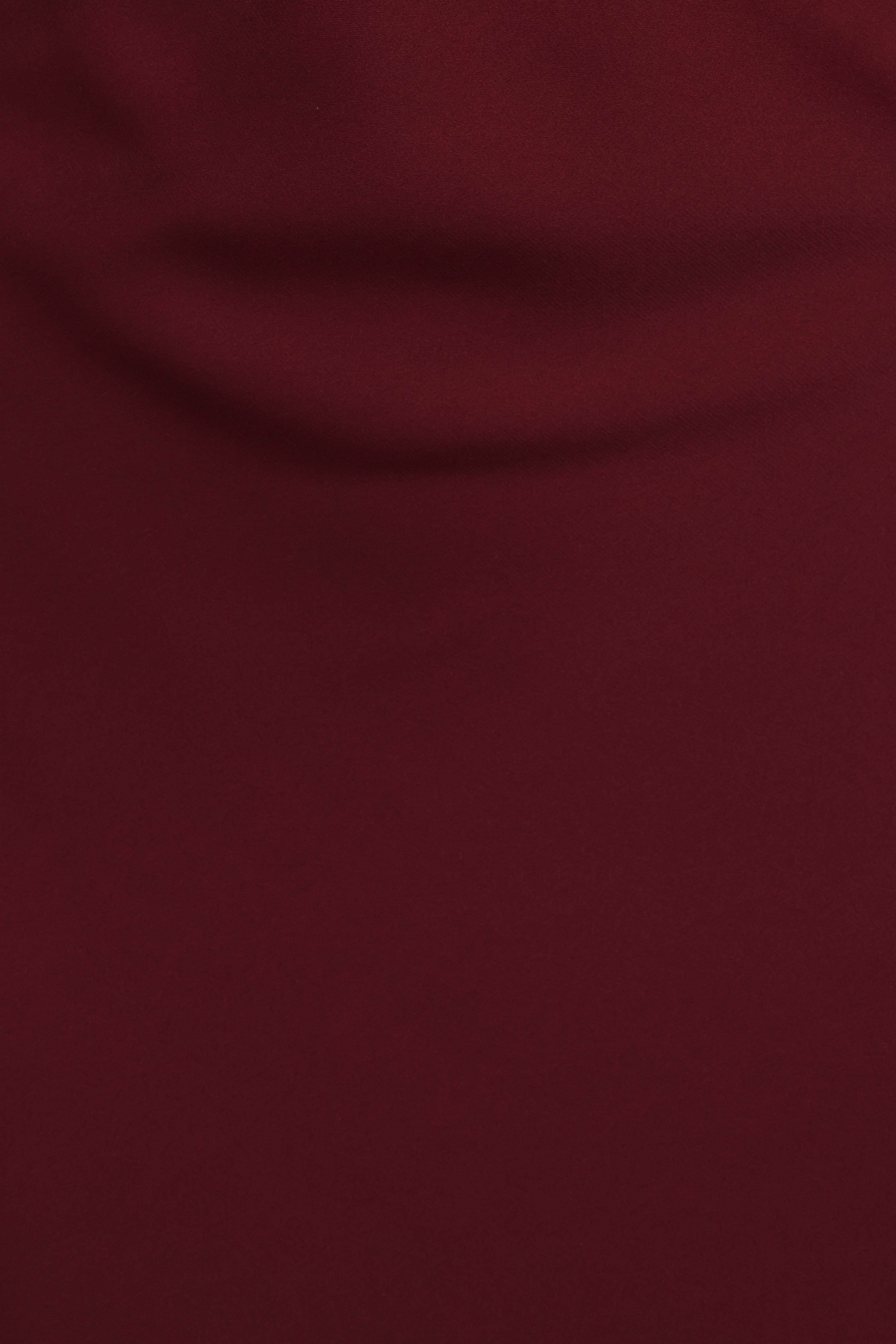 Nellie Satin Midi Skirt - Burgundy